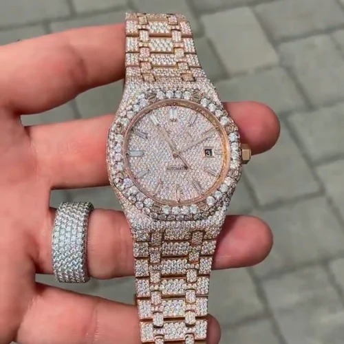 Good Quality Iced Out Lab Grown Watch for Men VVS Diamonds Best Fashion Jewelry Gift