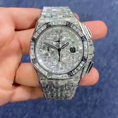 Best Quality Fully Customized Iced Out Diamond Lab Grown Watch for Men Hip Hop Diamond Jewelry