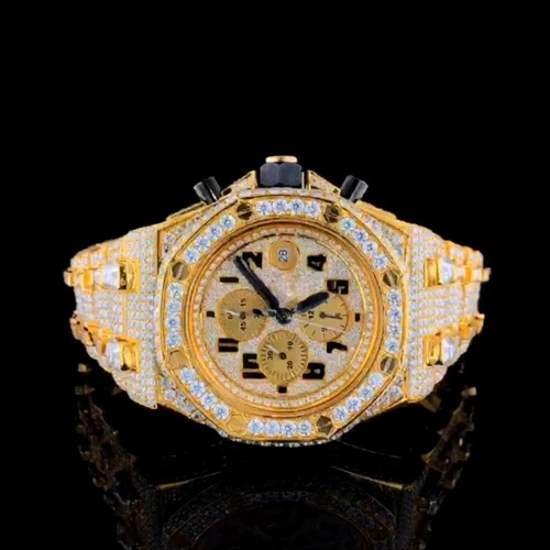 High Quality DEF Lab Grown Diamond Watch Colorless Diamond Hip Hop Style Diamond Watch