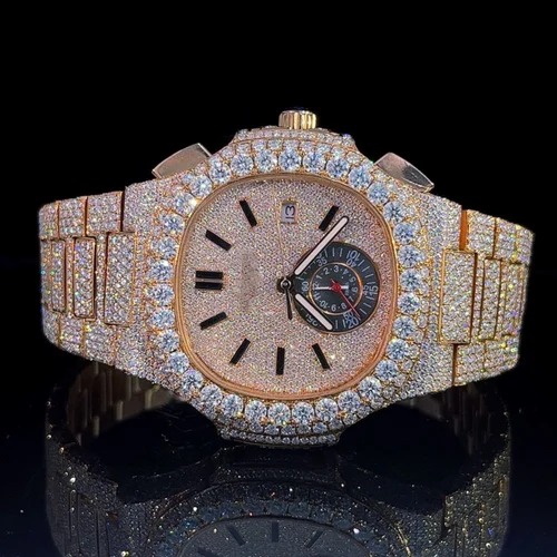 Hip Hop Customized Iced out Lab Grown Diamond Watch for Men VVS Diamond Watch Gift
