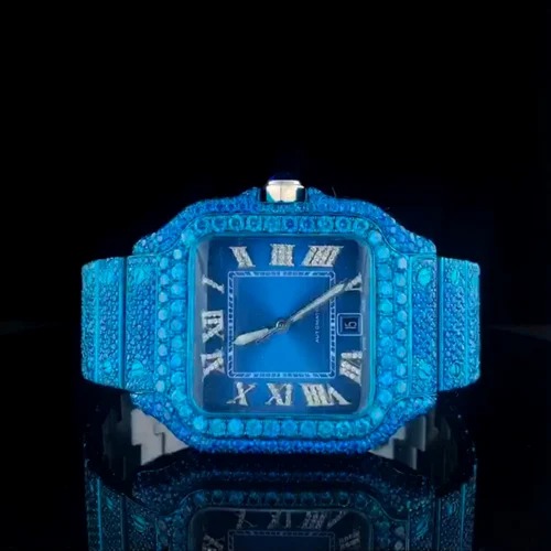 Top Quality Lab Grown Diamond Watch on Factory Price DEF Lab Grown Diamond Iced Out Watch