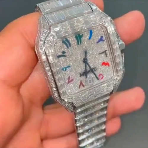 Top Quality Lab Grown Diamond Watch on Factory Price DEF Lab Grown Diamond Iced Out Watch