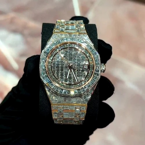 Trending Customized Iced Out Lab Grown Watch Stainless Steel Best Quality Diamond Watch for