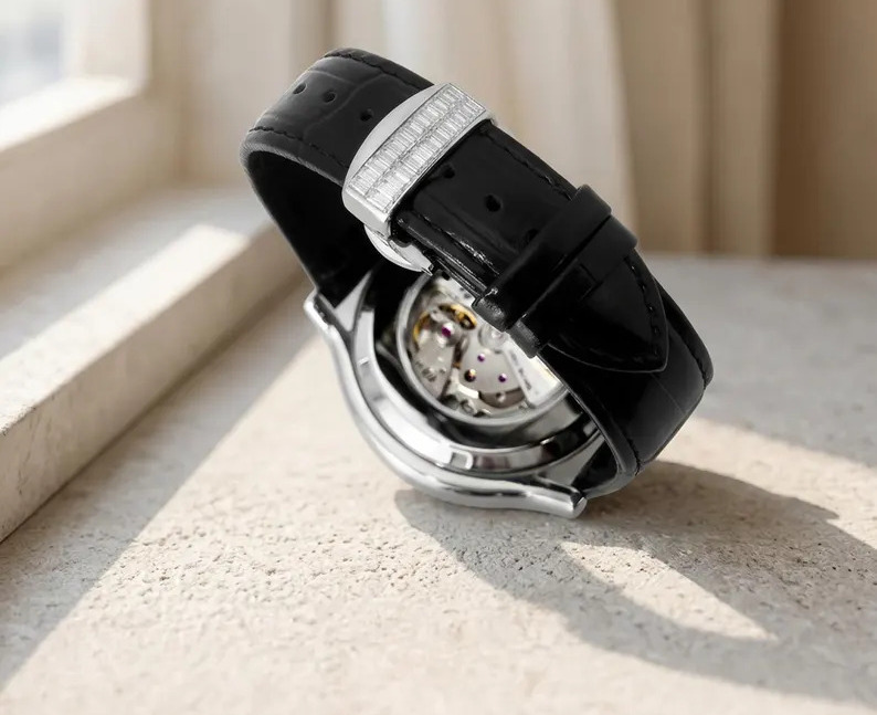 13.63ct Moissanite Watch Iced Out Baguette Automatic Watch 45mm Men Bust Down Watch Citizen 8215 Sapphire Stainless Steel Pass Diamond Teste — image 7