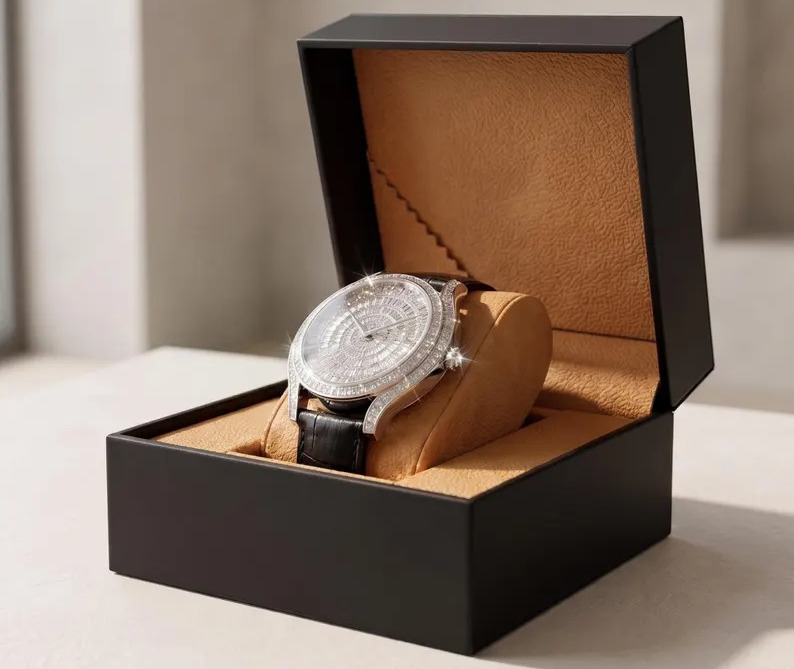 13.63ct Moissanite Watch Iced Out Baguette Automatic Watch 45mm Men Bust Down Watch Citizen 8215 Sapphire Stainless Steel Pass Diamond Teste — image 5