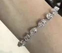 Round Moissanite Double Line Bracelet