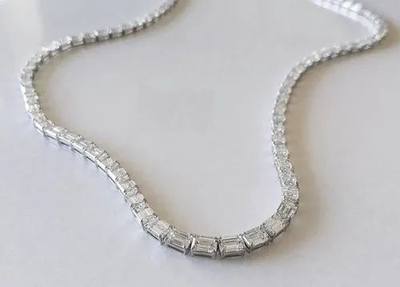 DEF Single Line Round Moissanite Necklace