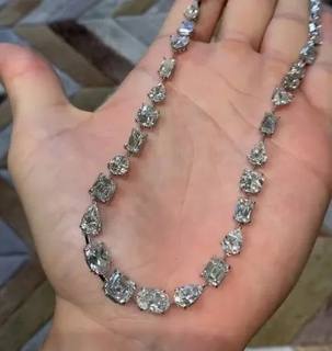 Fancy Cut Moissanite Necklace