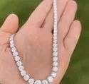 DEF Single Line Round Moissanite Necklace