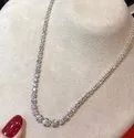 DEF Single Line Round Moissanite Necklace