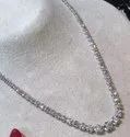 DEF Single Line Round Moissanite Necklace