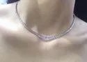 Single Line Colorless Moissanite Diamond Necklace