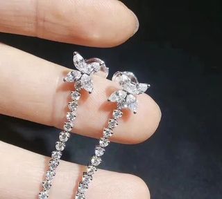 Cushion Moissanite Diamond Earrings
