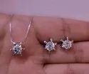 Round With Chain Moissanite Diamond Pendant