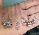 Round With Chain Moissanite Diamond Pendant