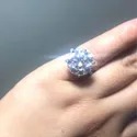 Double Shank DEF Round Cut Full White Moissanite White,Yellow,Rose Gold For Engagement, Wedding