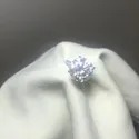 Double Shank DEF Round Cut Full White Moissanite White,Yellow,Rose Gold For Engagement, Wedding