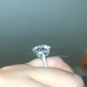 Double Shank DEF Round Cut Full White Moissanite White,Yellow,Rose Gold For Engagement, Wedding
