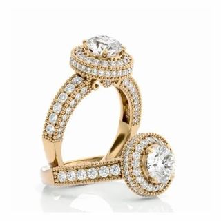 Round Brilliant Moissanite Ring, Engagement Ring, Diamond Ring for Women, Anniversary Gift for Her