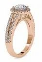 Gold Rings Moissanite Ring Round Brilliant Moissanite Ring Wedding Engagement Ring