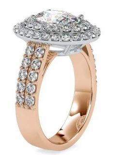 White,Yellow,Rose Gold 3mm Round Cut Full White Moissanite Ring For Engagement, Wedding