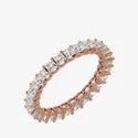Princess Cut Moissanite Eternity Band, Engagement Band Ring Diamond Ring For Women Anniversary Gift