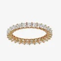 Princess Cut Moissanite Eternity Band, Engagement Band Ring Diamond Ring For Women Anniversary Gift
