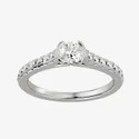 Round Brilliant Moissanite Ring, Engagement Ring, Diamond Ring for Women