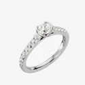 Round Brilliant Moissanite Ring, Engagement Ring, Diamond Ring for Women