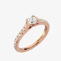 Round Brilliant Moissanite Ring, Engagement Ring, Diamond Ring for Women