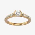 Round Brilliant Moissanite Ring, Engagement Ring, Diamond Ring for Women