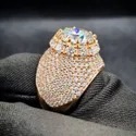 Gold Rings Moissanite Ring Round Brilliant Moissanite Ring Wedding Engagement Ring