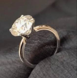 Round Cut Full White Moissanite Band White,Yellow,Rose Gold For Engagement, Wedding