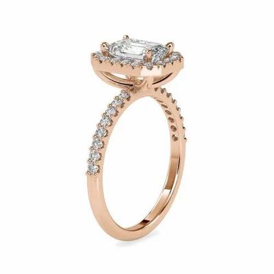 Fabulous Princess Cut Full White Moissanite Band White, Yellow, Rose Gold For Engagement, Wedding