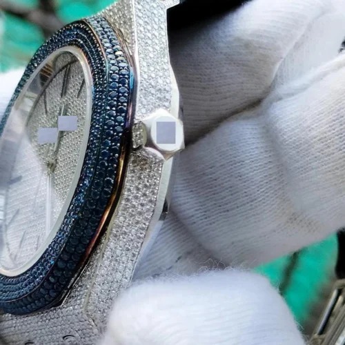 High Quality Hip Hop Customized Iced out Moissanite Diamond Watch for Men VVS Diamond Watch Gift