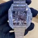 High Quality Hip Hop Customized Iced out Moissanite Diamond Watch for Men VVS Diamond Watch Gift