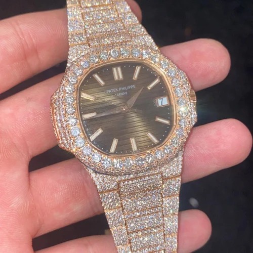 Icedjwelz Top Quality Iced Out Moissanite Watch Stainless Steel Best Quality Diamond Watch for Men