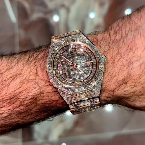 High Quality Fully Customized Iced Out Diamond Watch for Men Hip Hop Diamond Jewelry watch Gift