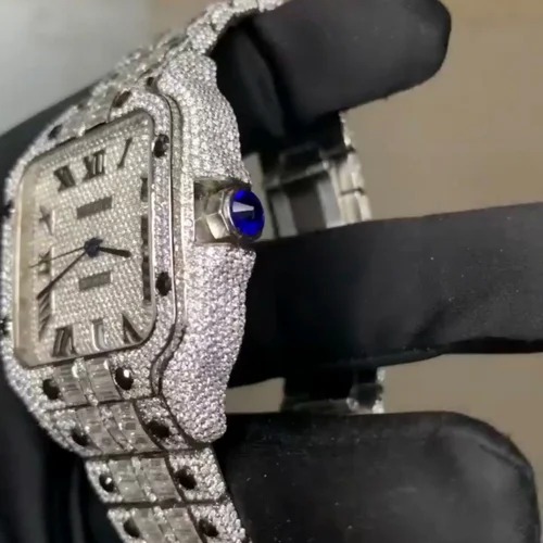 Top Quality Diamond Moissanite Watch on Factory Price DEF Moissanite Diamond Iced Out Watch