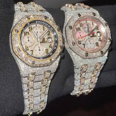 Good Quality Iced Out Moissanite Watch for Men VVS Diamonds Best Fashion Jewelry Gift