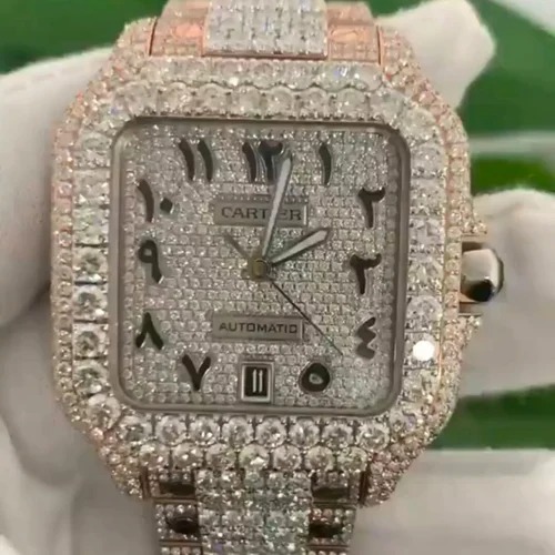 Top Quality Custom Watch for Men Iced out Moissanite Watch Diamond Studded Hip Hop Diamond Jewelry