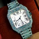 High Quality Custom Watch for Men Iced out Moissanite Diamond Studded Watch Hip Hop Diamond Jewelry