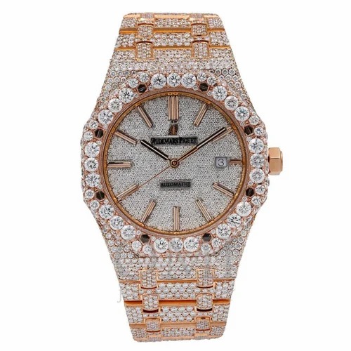 High Quality DEF Lab Moissanite Diamond Watch Colorless Diamond Hip Hop Style Diamond Watch