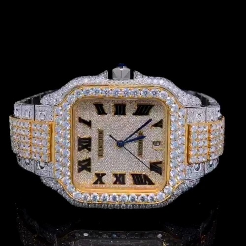High Quality Fully Customized Iced Out Diamond Watch for Men Hip Hop Diamond Jewelry watch Gift