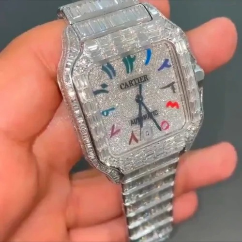 High Quality Fully Customized Iced Out Diamond Watch for Men Hip Hop Diamond Jewelry watch Gift