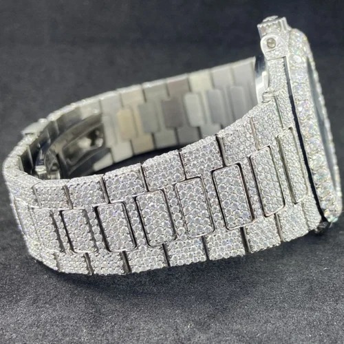 High Quality Hip Hop Customized Iced out Moissanite Diamond Watch for Men VVS Diamond Watch Gift