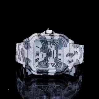 High Quality Hip Hop Customized Iced out Moissanite Diamond Watch for Men VVS Diamond Watch Gift