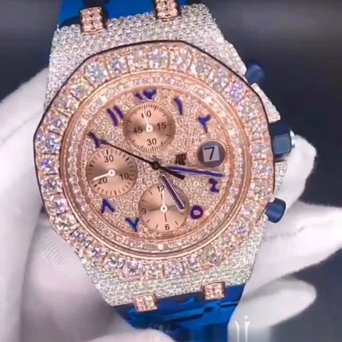 Hip Hop Customized Iced out Moissanite Diamond Watch for Men VVS Diamond Watch Gift