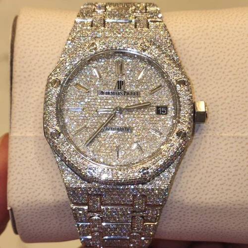 Top Quality Customized Iced Out Moissanite Watch Stainless Steel Best Quality Diamond Watch for Men