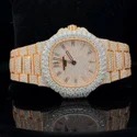Top Quality Customized Iced Out Moissanite Watch Stainless Steel Best Quality Diamond Watch for Men